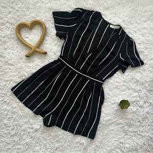 Astr Black and White Striped Outfit